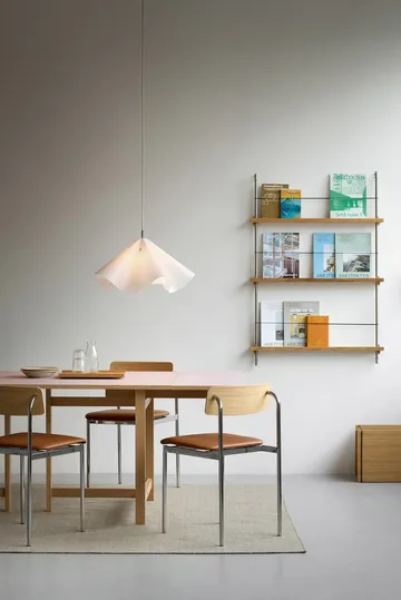 Sinuate suspension - White-acier inoxydable, taille M Ø60x30 cm - MOEBE