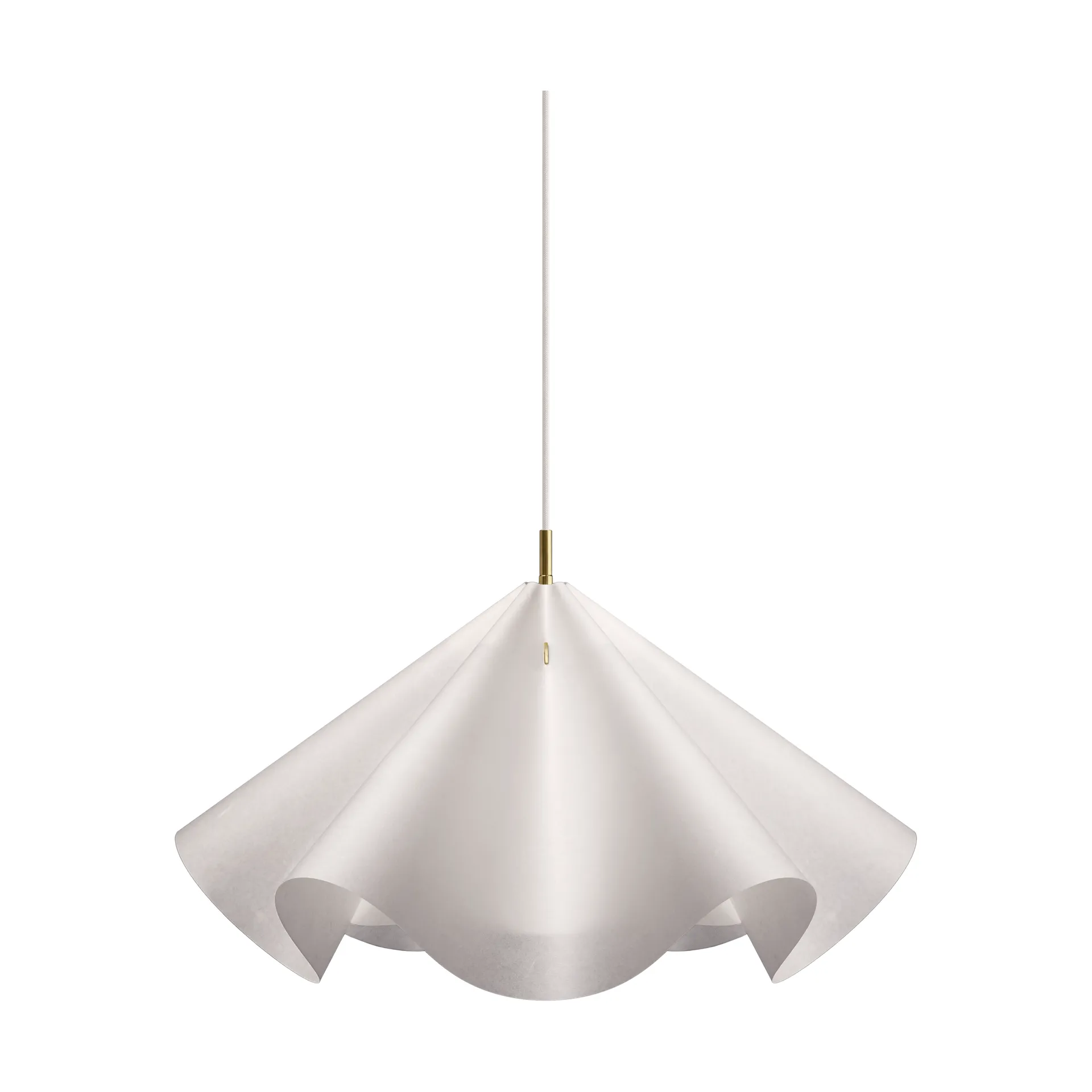 Sinuate suspension, White-laiton, grand Ø75x40 cm MOEBE