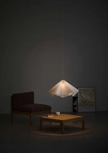 Sinuate suspension - White-laiton, grand Ø75x40 cm - MOEBE