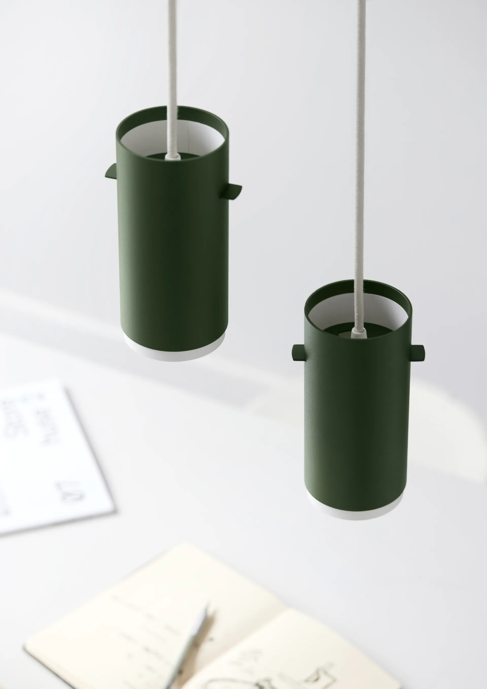 Suspension Moebe Tube small Ø 8 cm, Pine green MOEBE