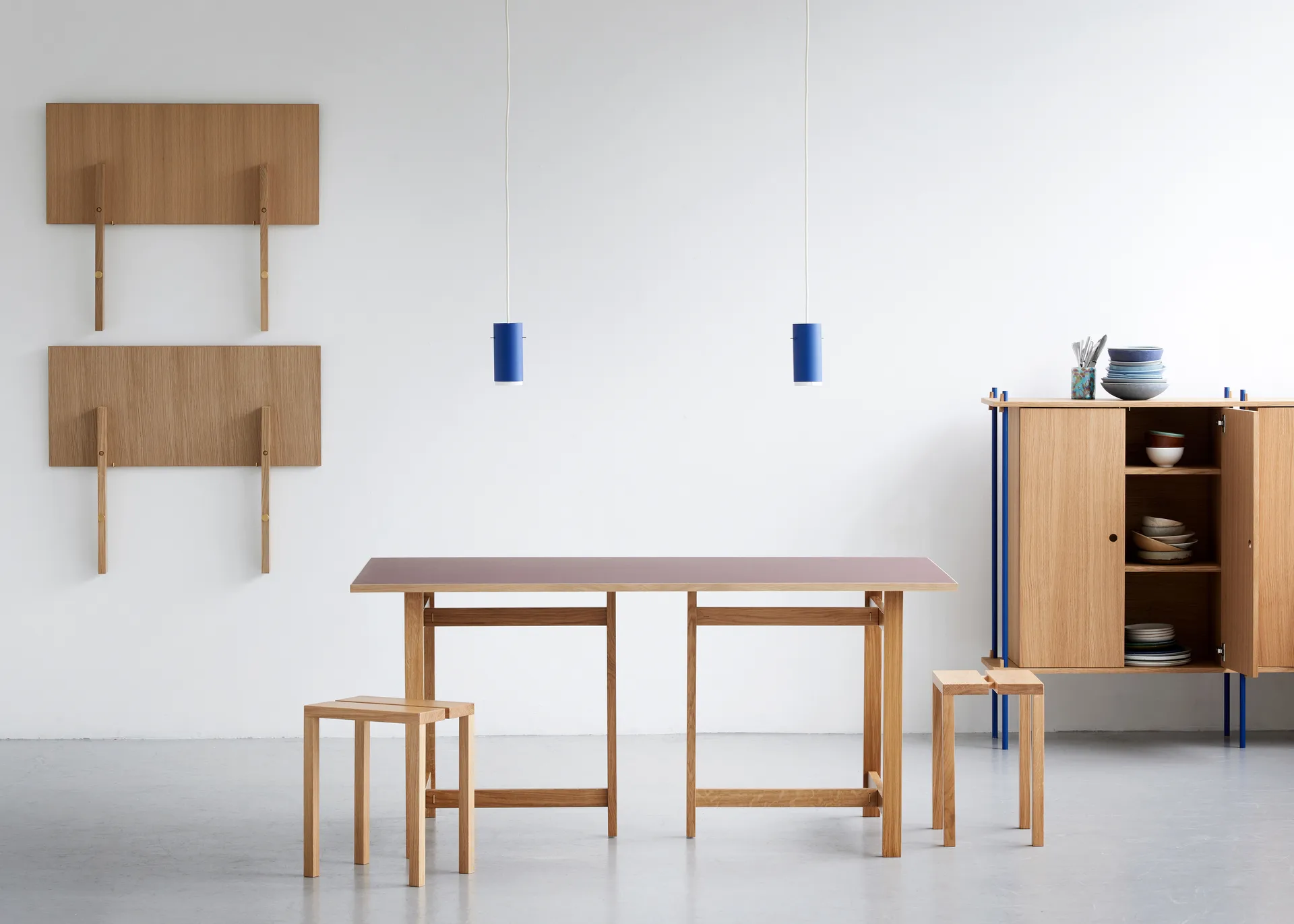 Table à manger rectangulaire Moebe, Burgundy, 160x90 cm MOEBE