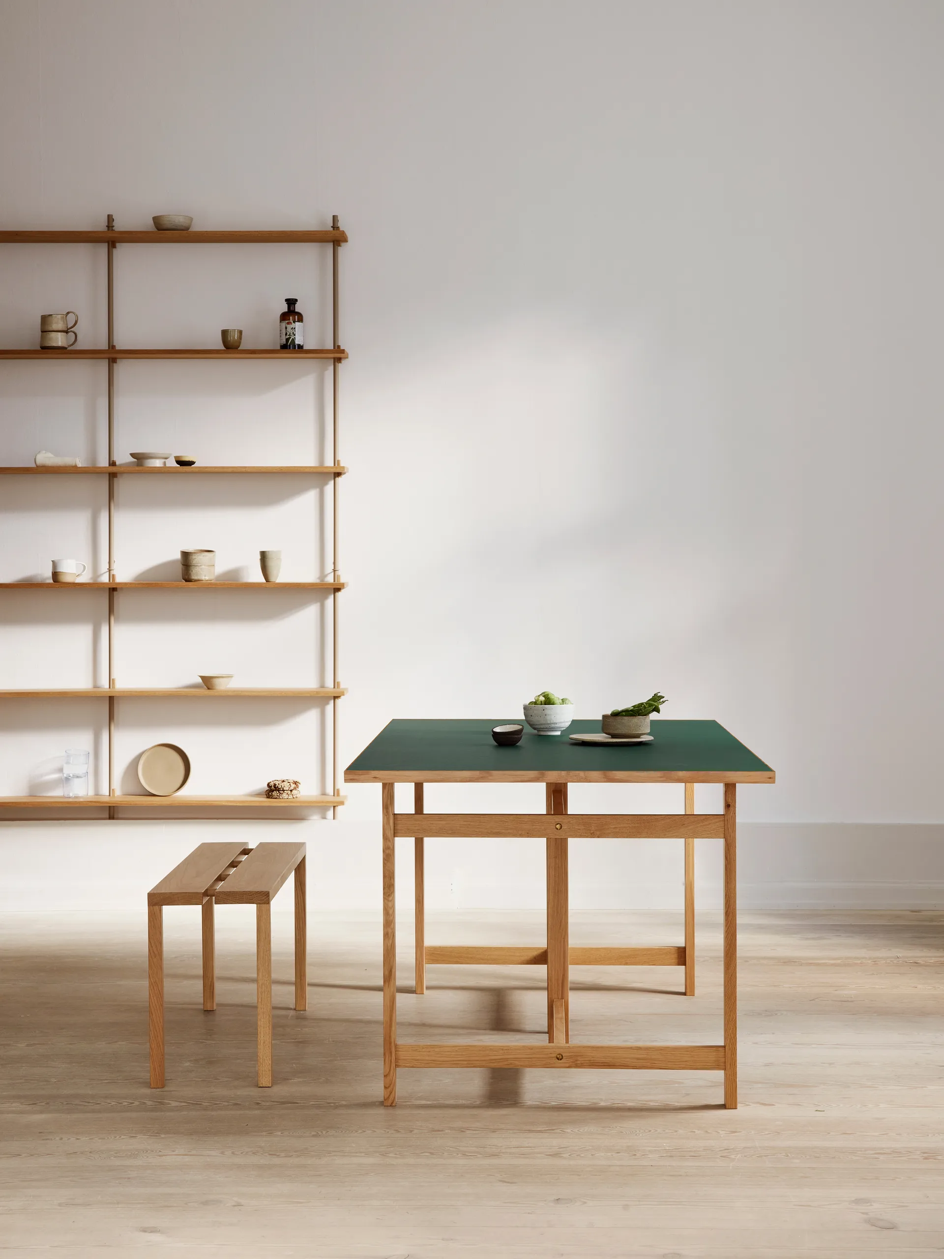 Table à manger rectangulaire Moebe, Green, 160x90 cm MOEBE