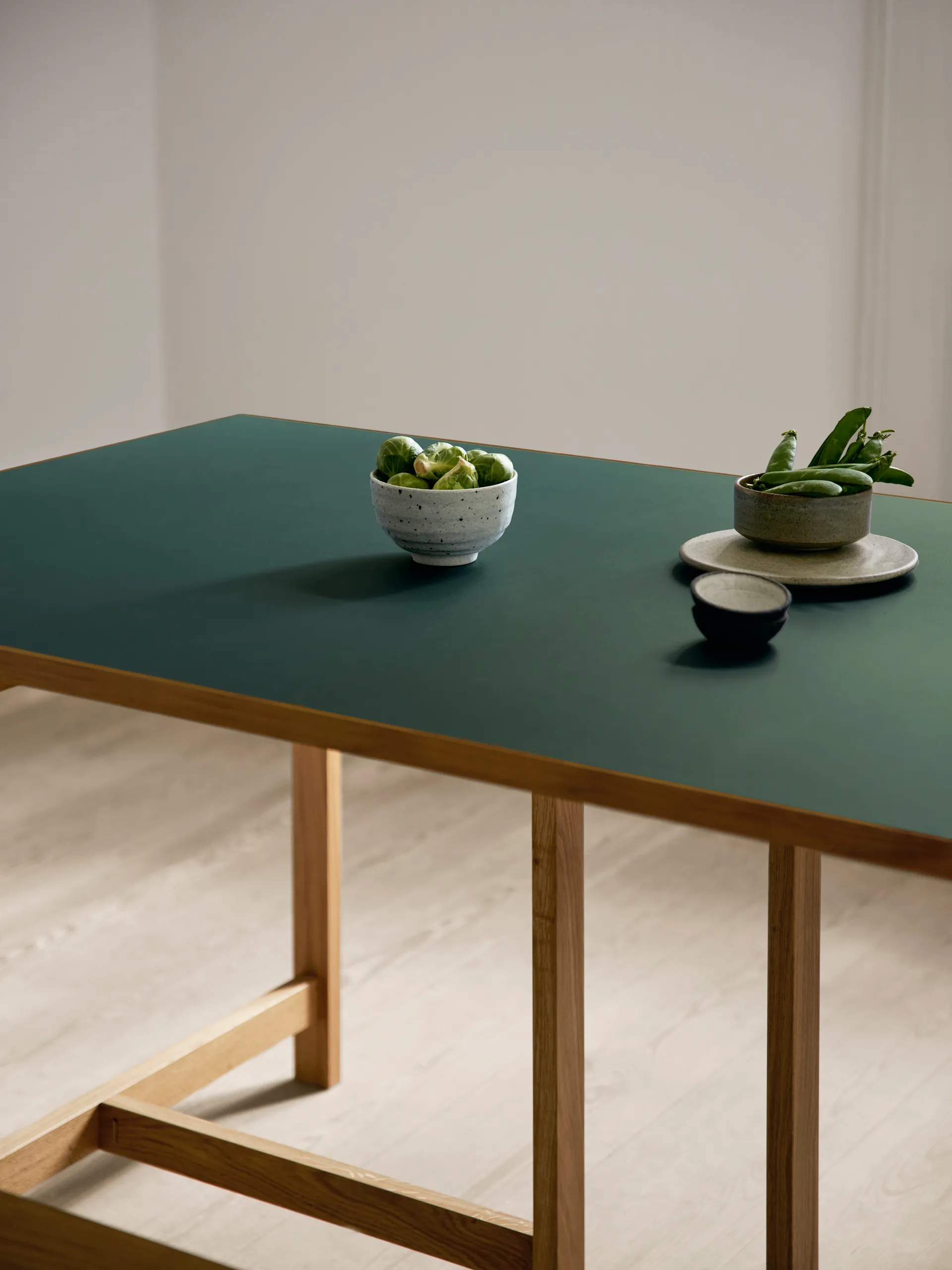 Table à manger rectangulaire Moebe, Green, 220x90 cm MOEBE