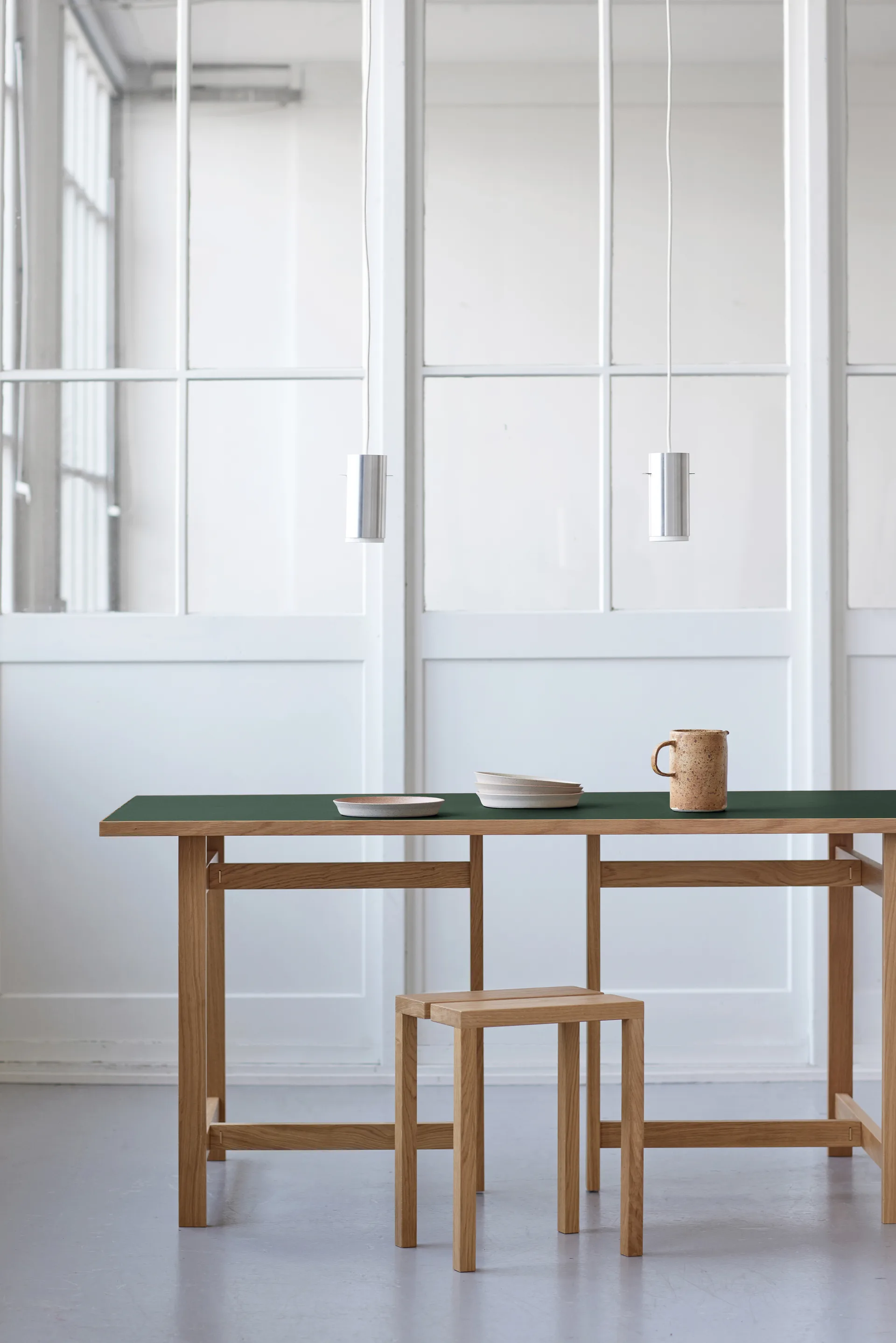 Table à manger rectangulaire Moebe, Green, 220x90 cm MOEBE