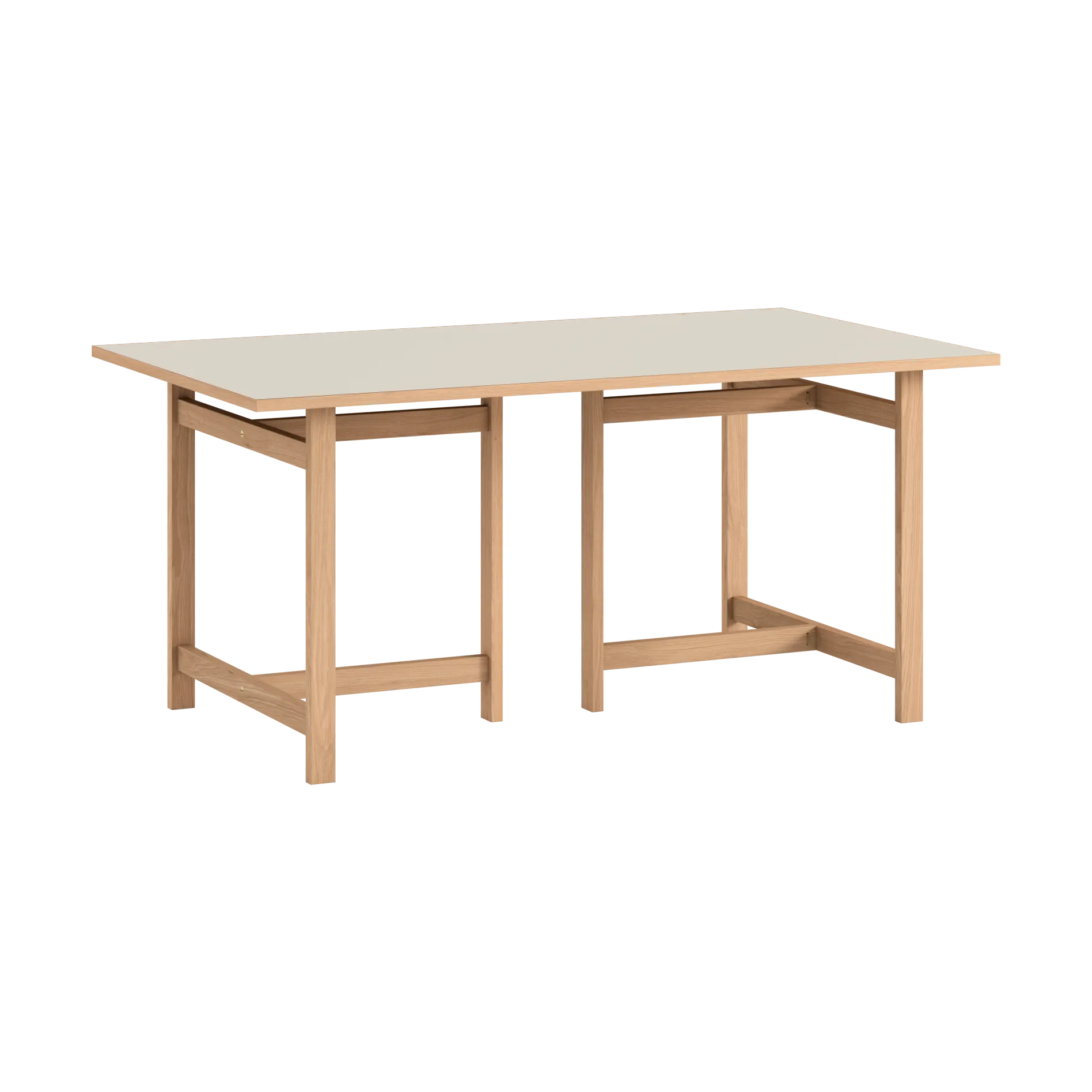 Table à manger rectangulaire Moebe, Light grey, 160x90 cm MOEBE