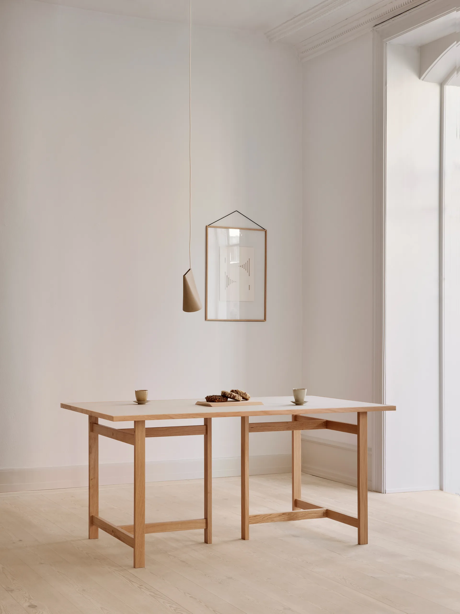 Table à manger rectangulaire Moebe, Light grey, 220x90 cm MOEBE