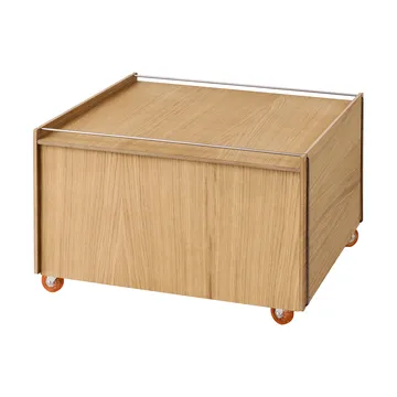 Table basse avec rangement Moebe Storage Chest - Chêne huilé-acier inoxydable, 60x61x38.2 cm - MOEBE