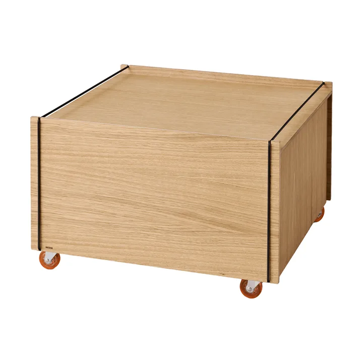 Table basse avec rangement Moebe Storage Chest - Chêne huilé-noir, 60x61x38.2 cm - MOEBE