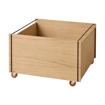 Table basse avec rangement Moebe Storage Chest - Chêne huilé-noir, 60x61x38.2 cm - MOEBE