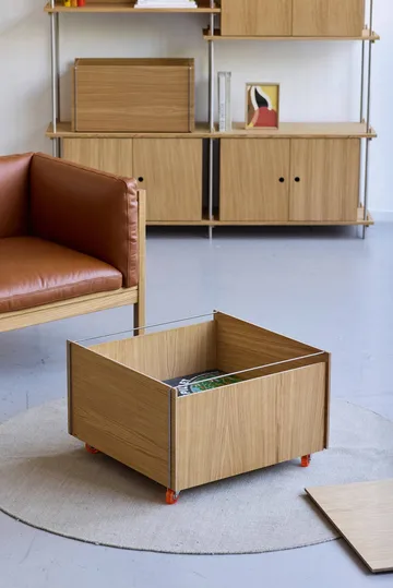 Table basse avec rangement Moebe Storage Chest - Chêne huilé-noir, 60x61x38.2 cm - MOEBE