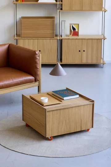 Table basse avec rangement Moebe Storage Chest - Chêne huilé-noir, 60x61x38.2 cm - MOEBE