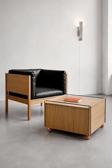 Table basse avec rangement Moebe Storage Chest - Chêne huilé-noir, 60x61x38.2 cm - MOEBE