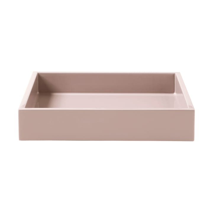 Plateau de décoration laqué Lux 19x19x3,5 cm - Powder rose - Mojoo