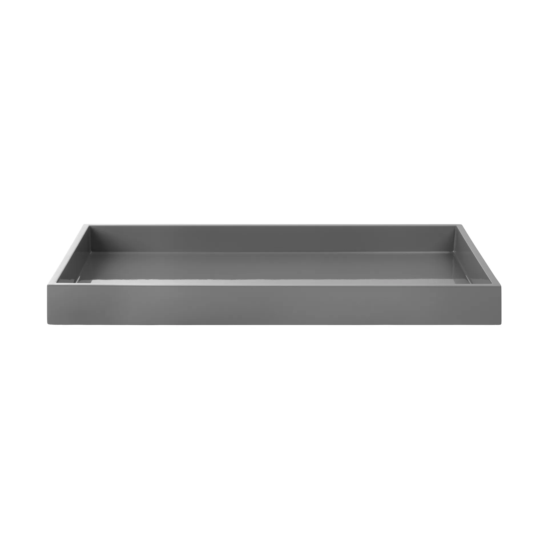 Plateau de décoration laqué Lux 38x19x3,5 cm, Anthracite Mojoo