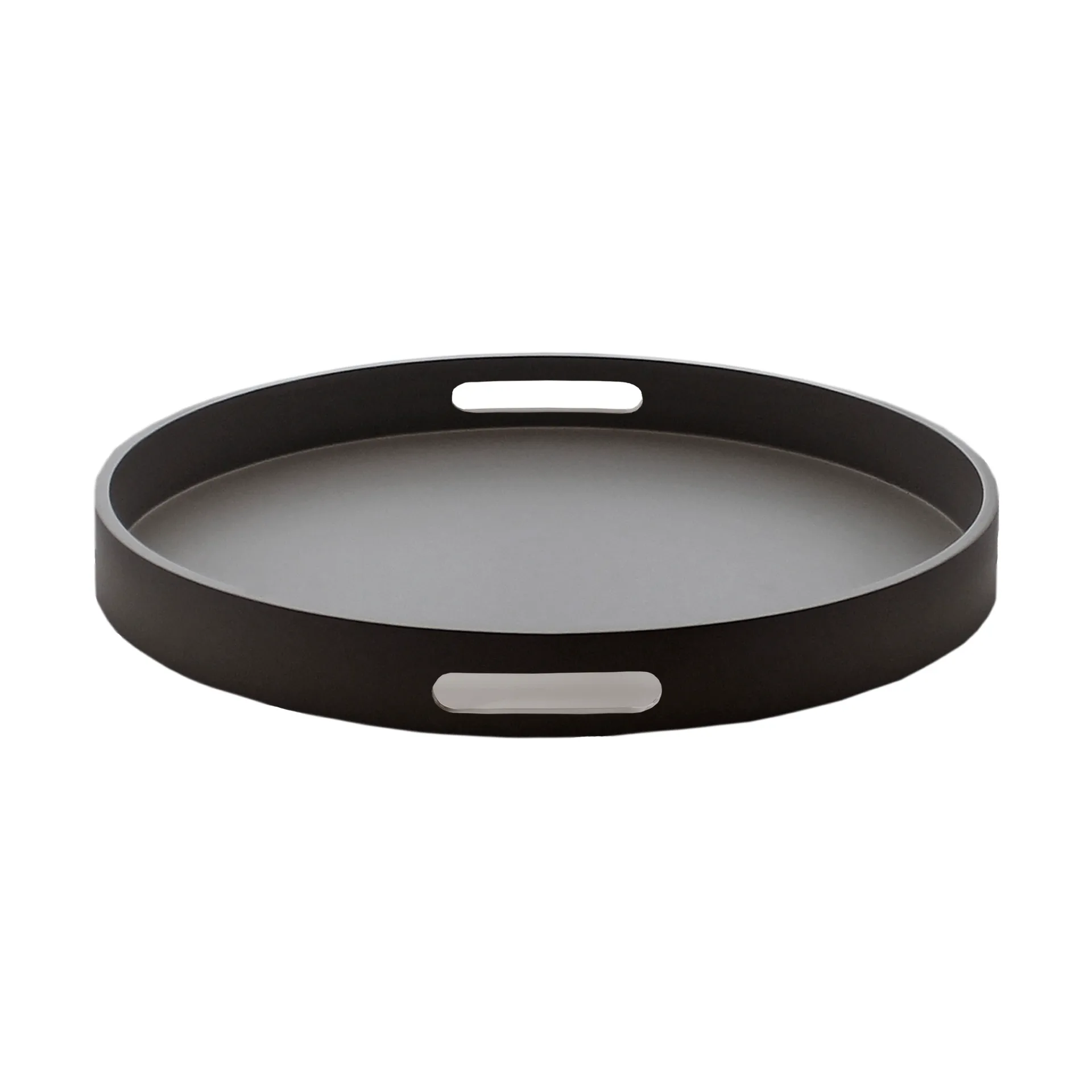 Plateau de service laqué Matt Ø40x4 cm, Black Mojoo
