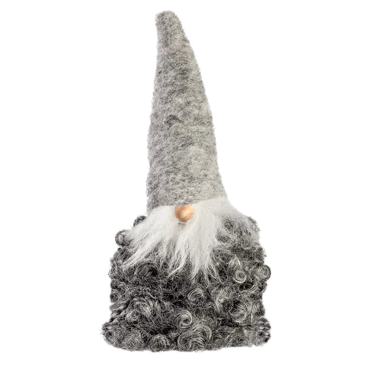 Tomte en laine petit (décoration de Noël) - bonnet gris sans barbe - Monikas Väv & Konst
