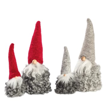 Tomte en laine petit (décoration de Noël) - bonnet gris sans barbe - Monikas Väv & Konst