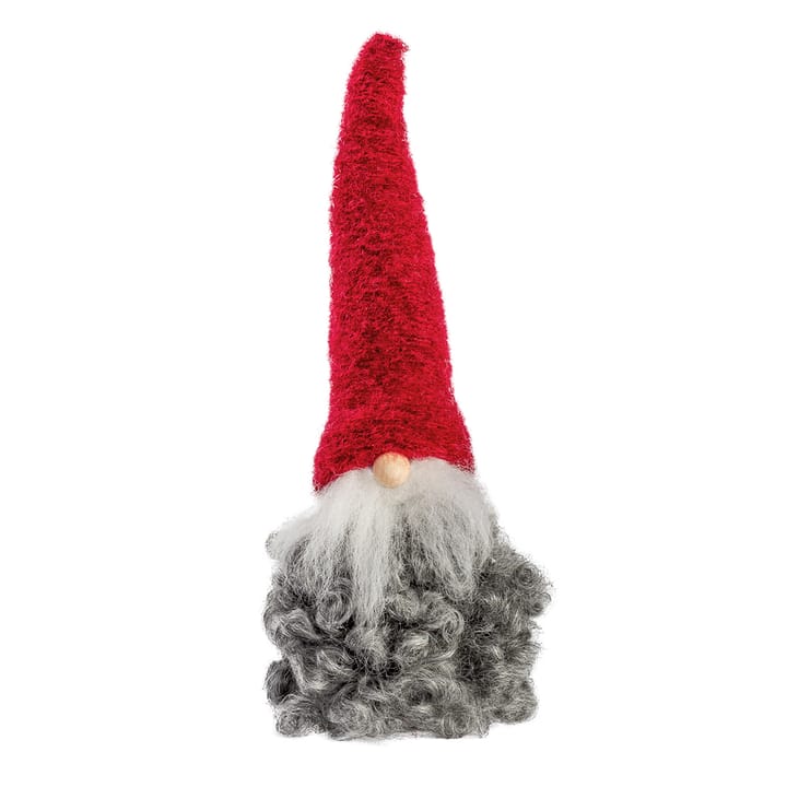 Tomte en laine petit (décoration de Noël) - bonnet rouge avec barbe - Monikas Väv & Konst