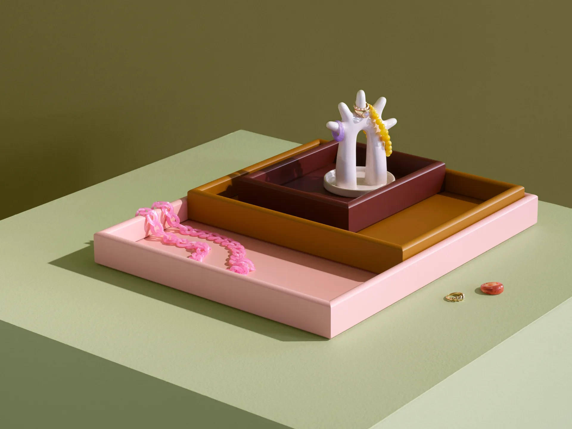 Arrange plateau medium 27,3x32,6 cm, Amber Montana