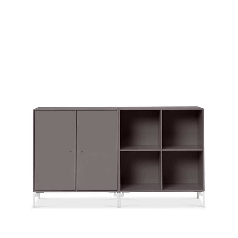 Montana Buffet Pair coffee 35, pieds blancs laqués | Design Scandinave | Commodes & buffets | Marron