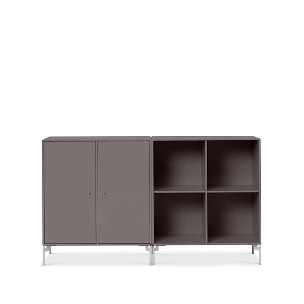 Montana Buffet Pair coffee 35, pieds chromés | Design Scandinave | Commodes & buffets | Marron