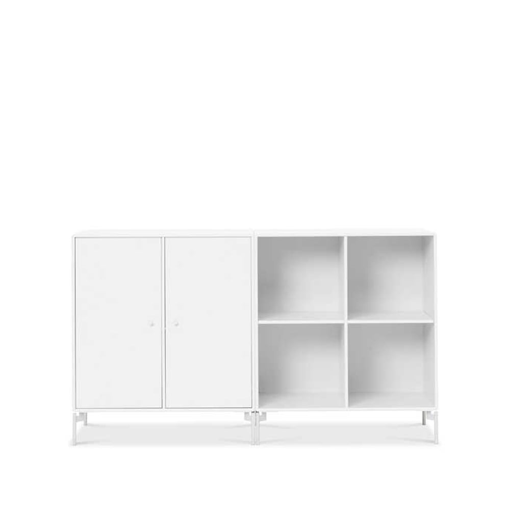 Montana Buffet Pair new white 101, pieds blancs laqués