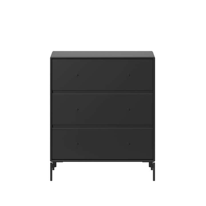 Commode Carry - black 05, pieds noirs laqués - Montana