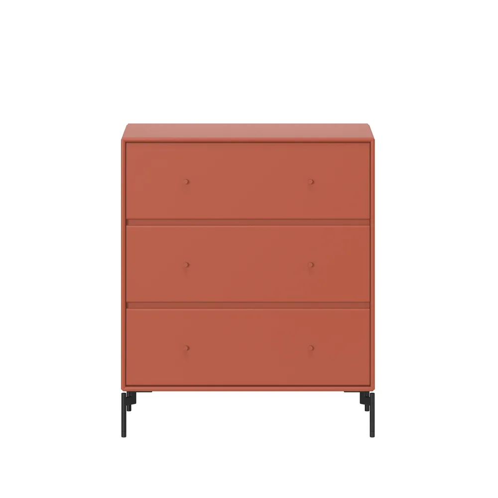 Commode Carry, hokkaido 162, pieds noirs laqués Montana