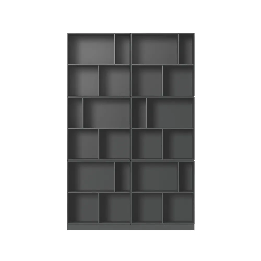 Étagère à livres Read, anthracite 04, avec plinthe de 7 cm Montana