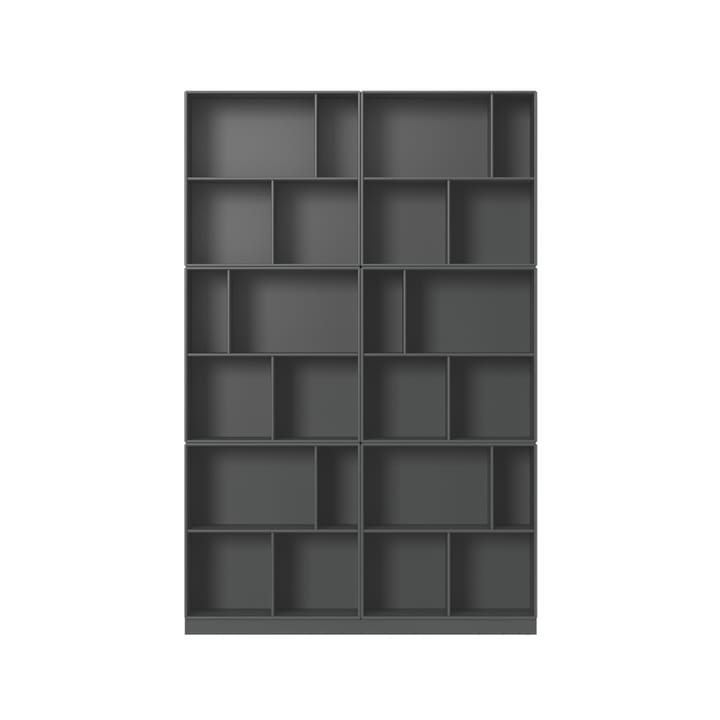 Étagère à livres Read - anthracite 04, avec plinthe de 7 cm - Montana