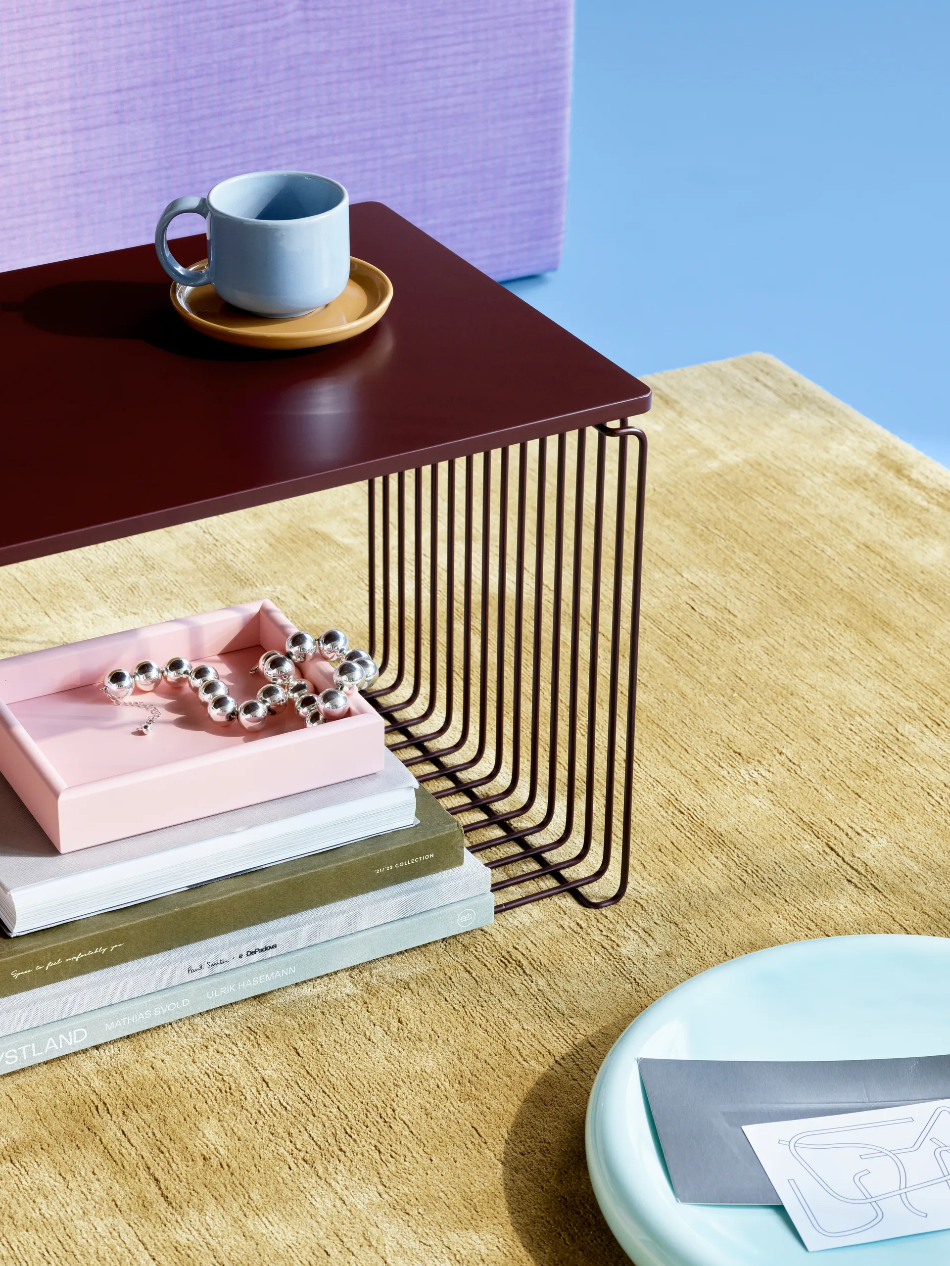 Étagère cube Panton Wire Extended 70x34,8x34,8 cm, Black red Montana