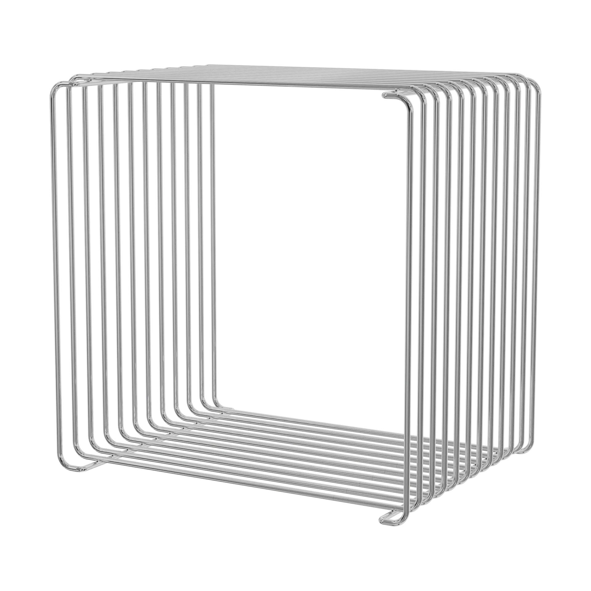 Étagère cube Panton Wire Single 34,8x34,8x25,7 cm, Chrome Montana