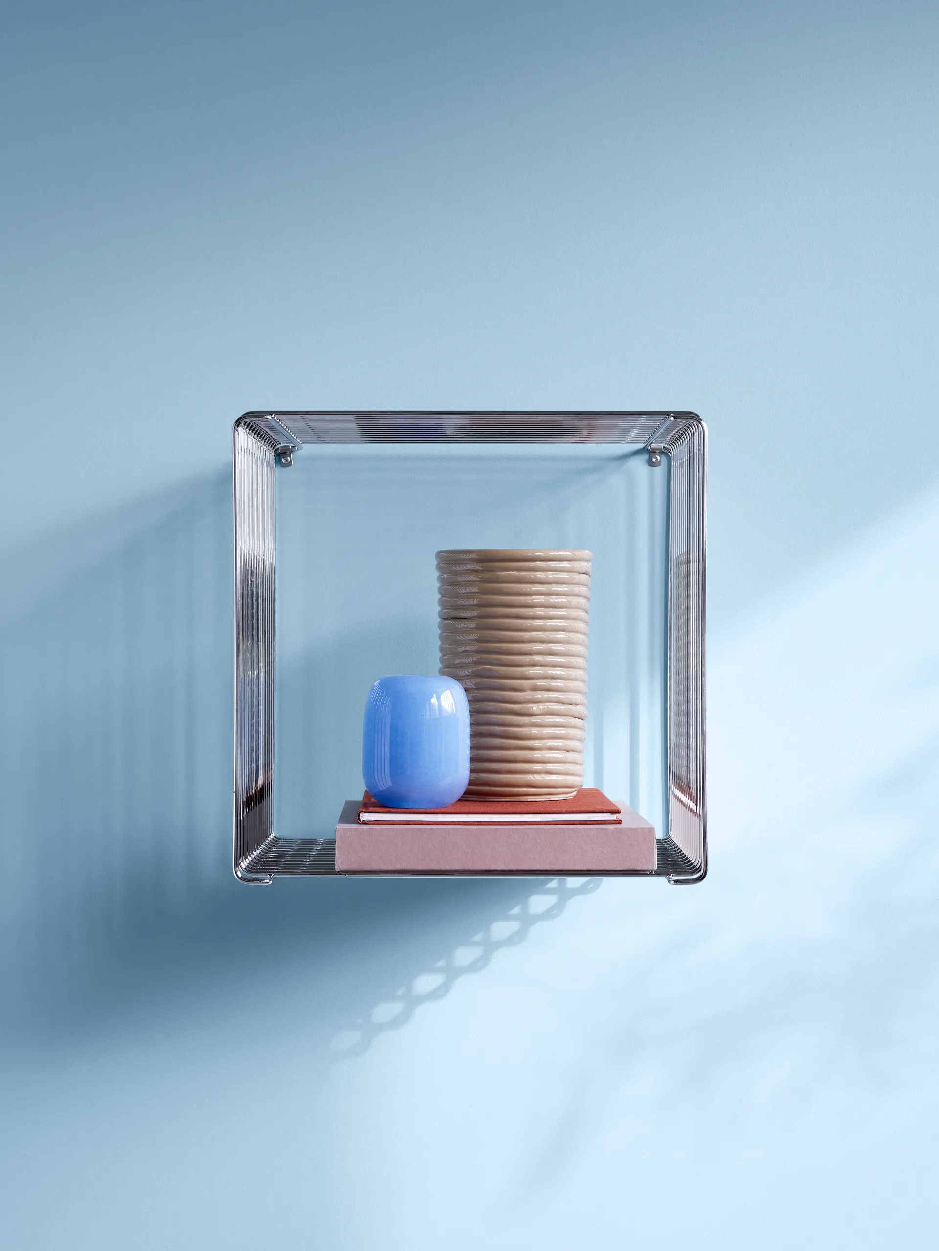 Étagère cube Panton Wire Single 34,8x34,8x25,7 cm, Chrome Montana