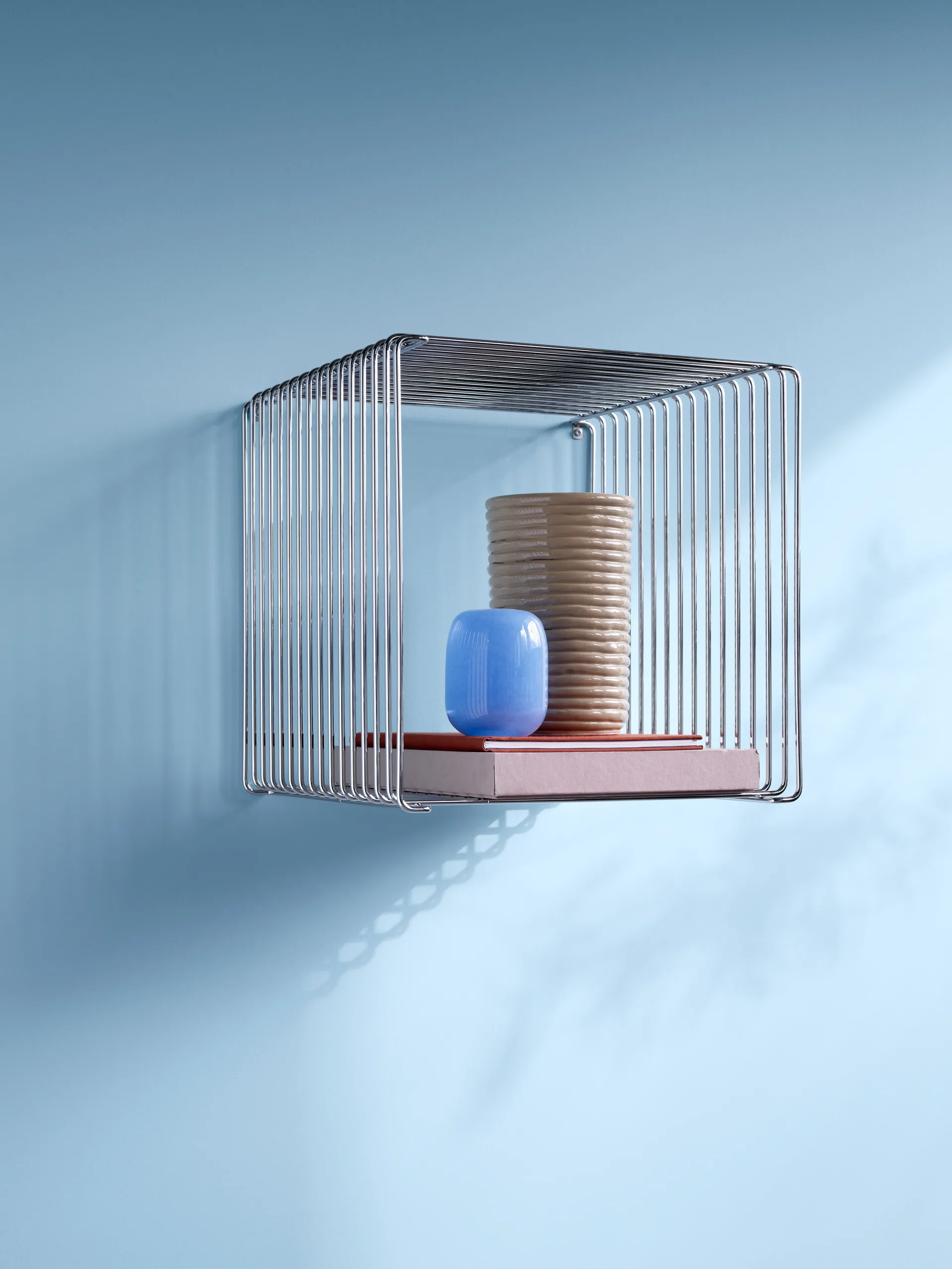 Étagère cube Panton Wire Single 34,8x34,8x25,7 cm, Chrome Montana