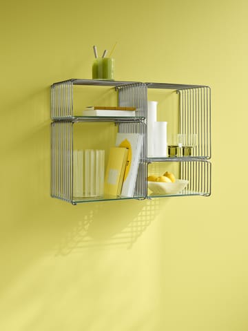 Étagère cube Panton Wire Single 34,8x34,8x25,7 cm - Chrome - Montana