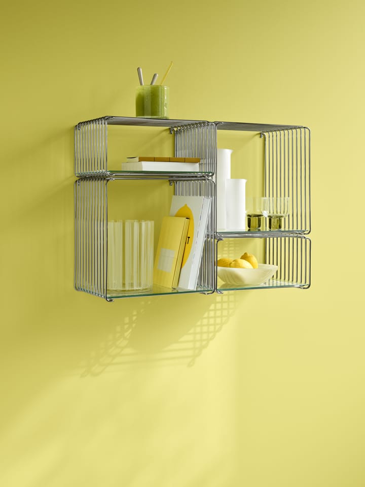 Étagère cube Panton Wire Single 34,8x34,8x25,7 cm, Chrome Montana