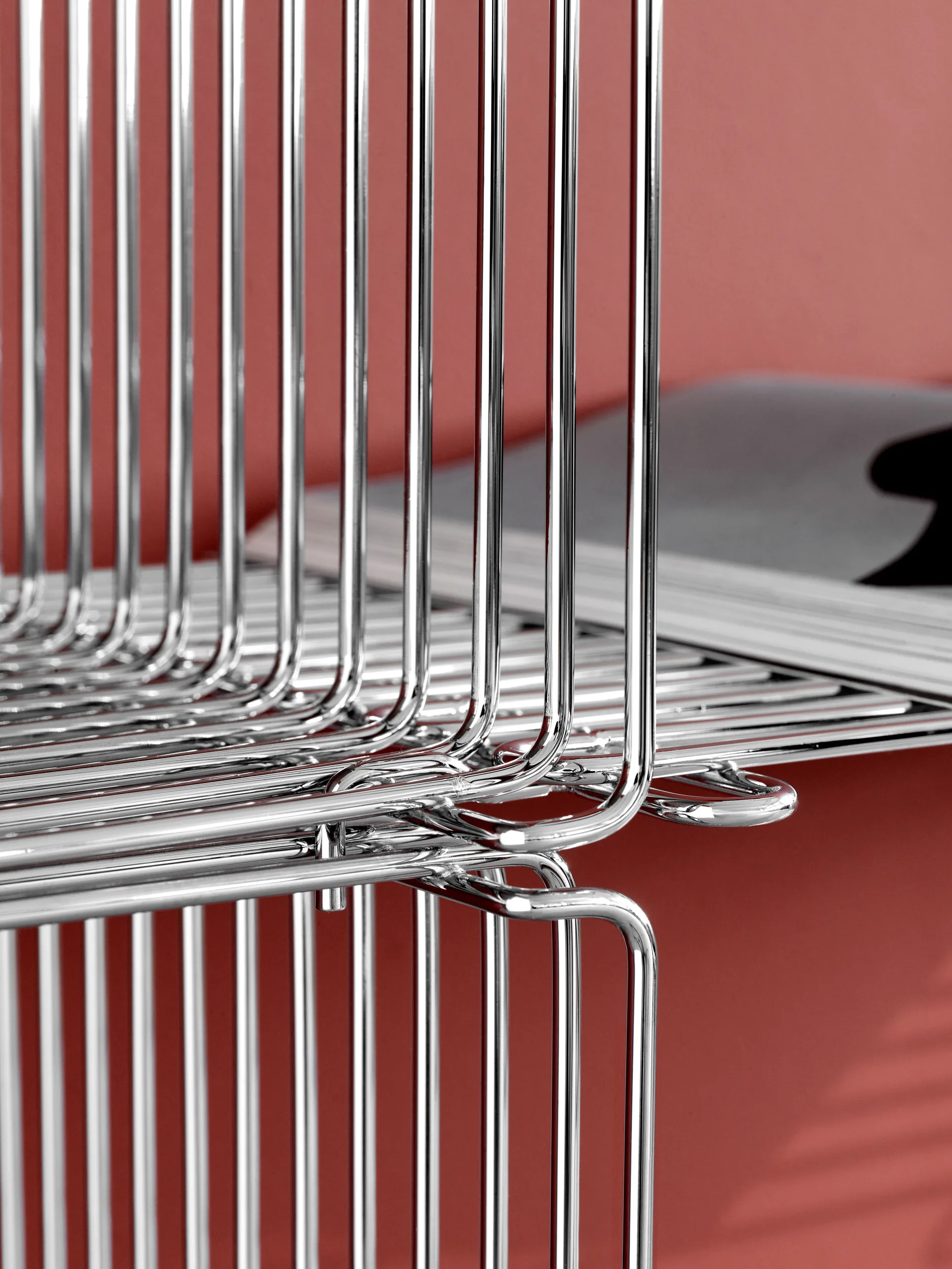 Étagère cube Panton Wire Single 34,8x34,8x34,8 cm, Chrome Montana