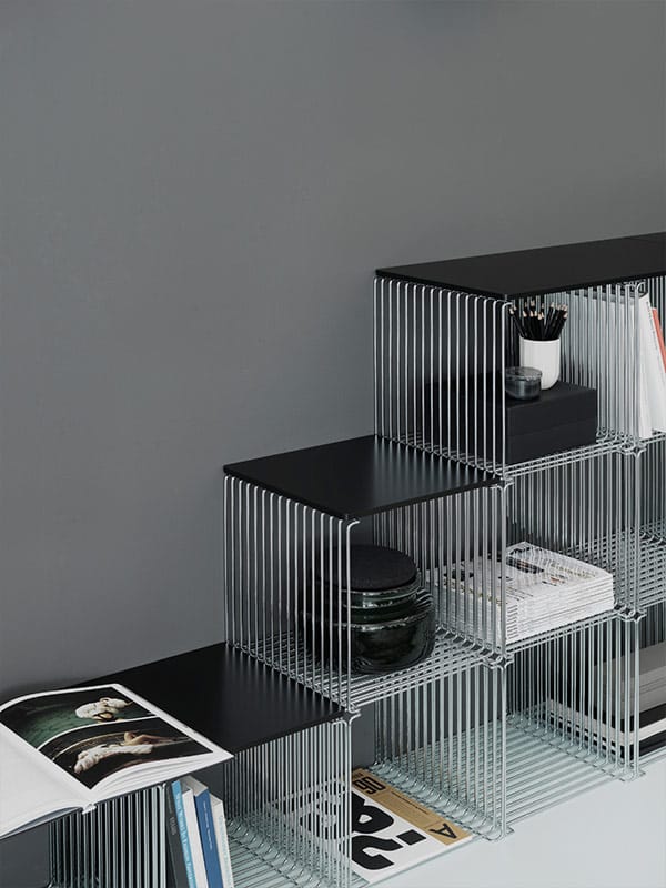 Étagère cube Panton Wire Single 34,8x34,8x34,8 cm - Chrome - Montana