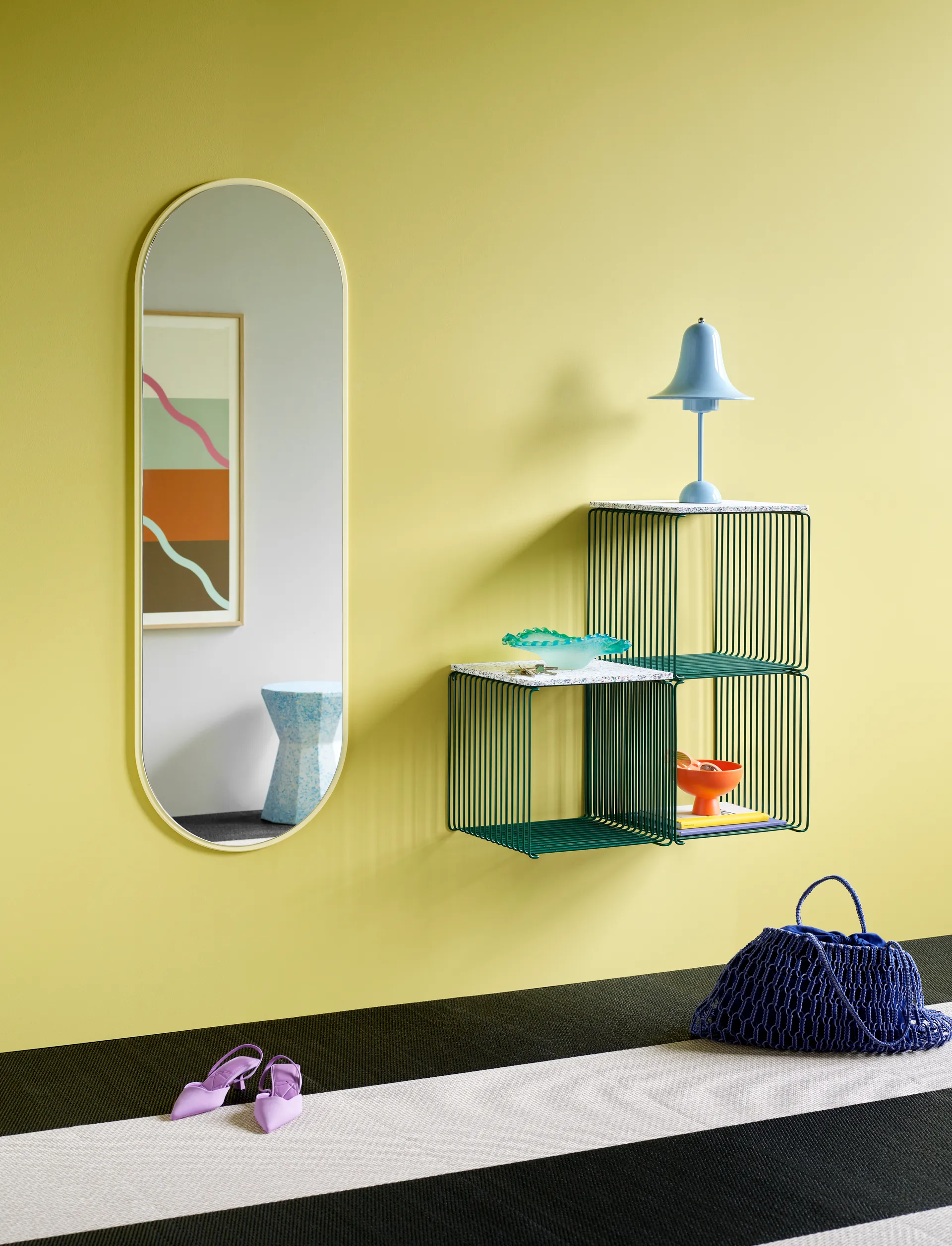 Étagère cube Panton Wire Single 34,8x34,8x34,8 cm, Pine Montana