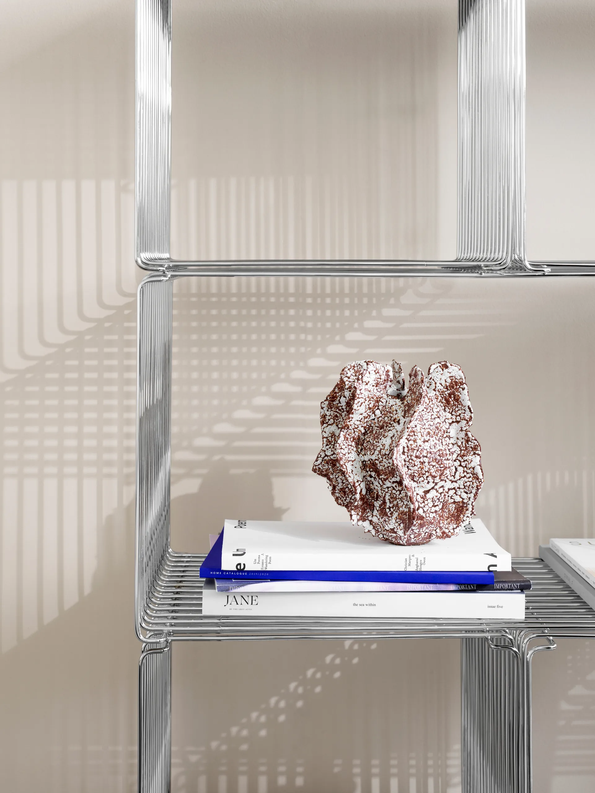 Étagère cube Panton Wire Single 35x35 cm, Chrome Montana