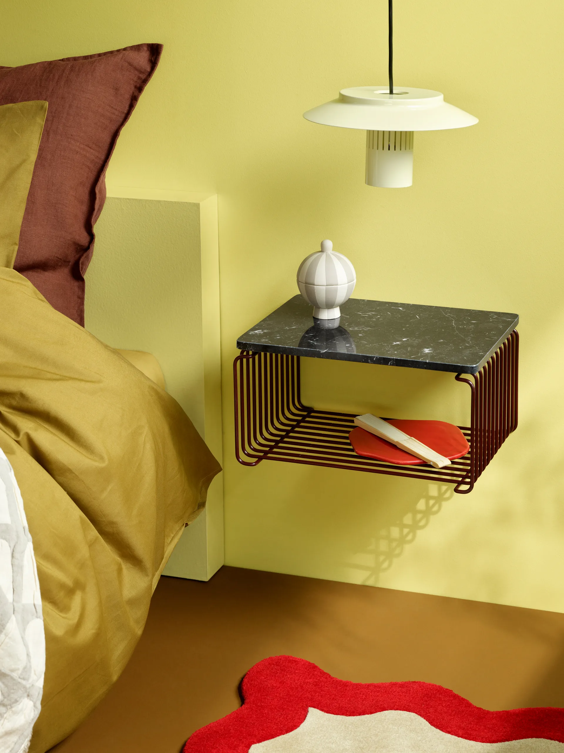 Étagère demi-hauteur Panton Wire 34,8x17,2x25,7 cm, Black red Montana