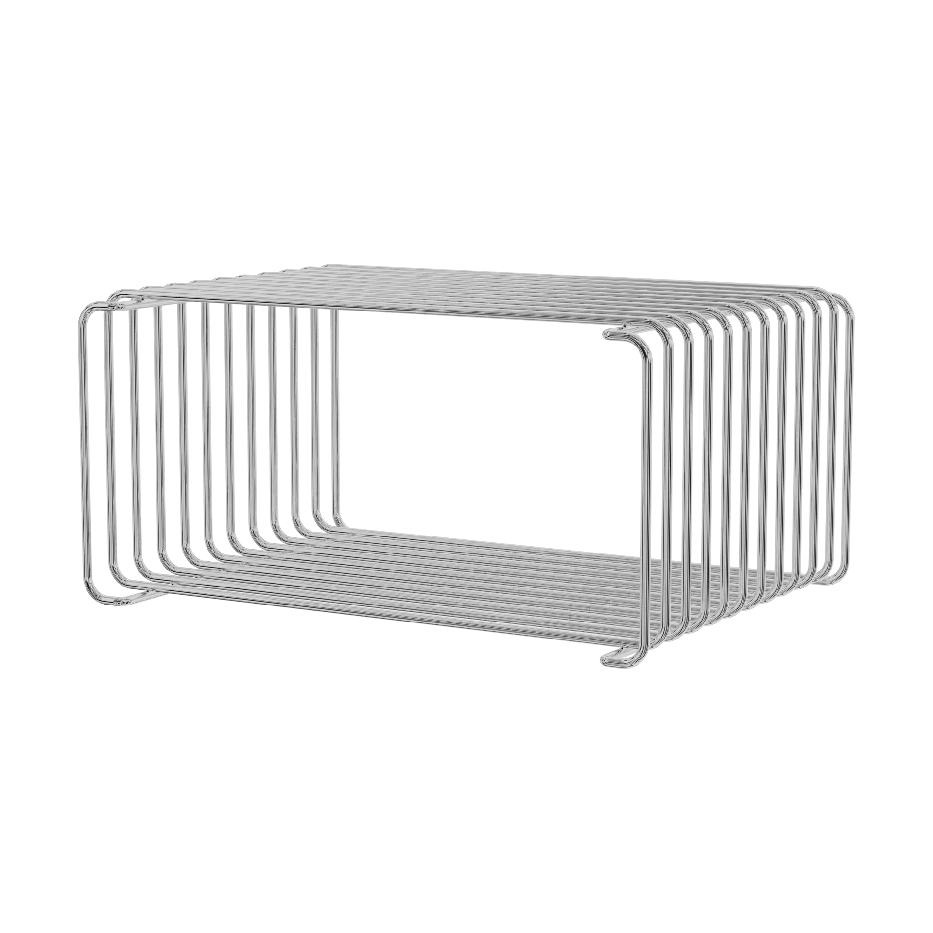 Étagère demi-hauteur Panton Wire 34,8x17,2x25,7 cm, Chrome Montana