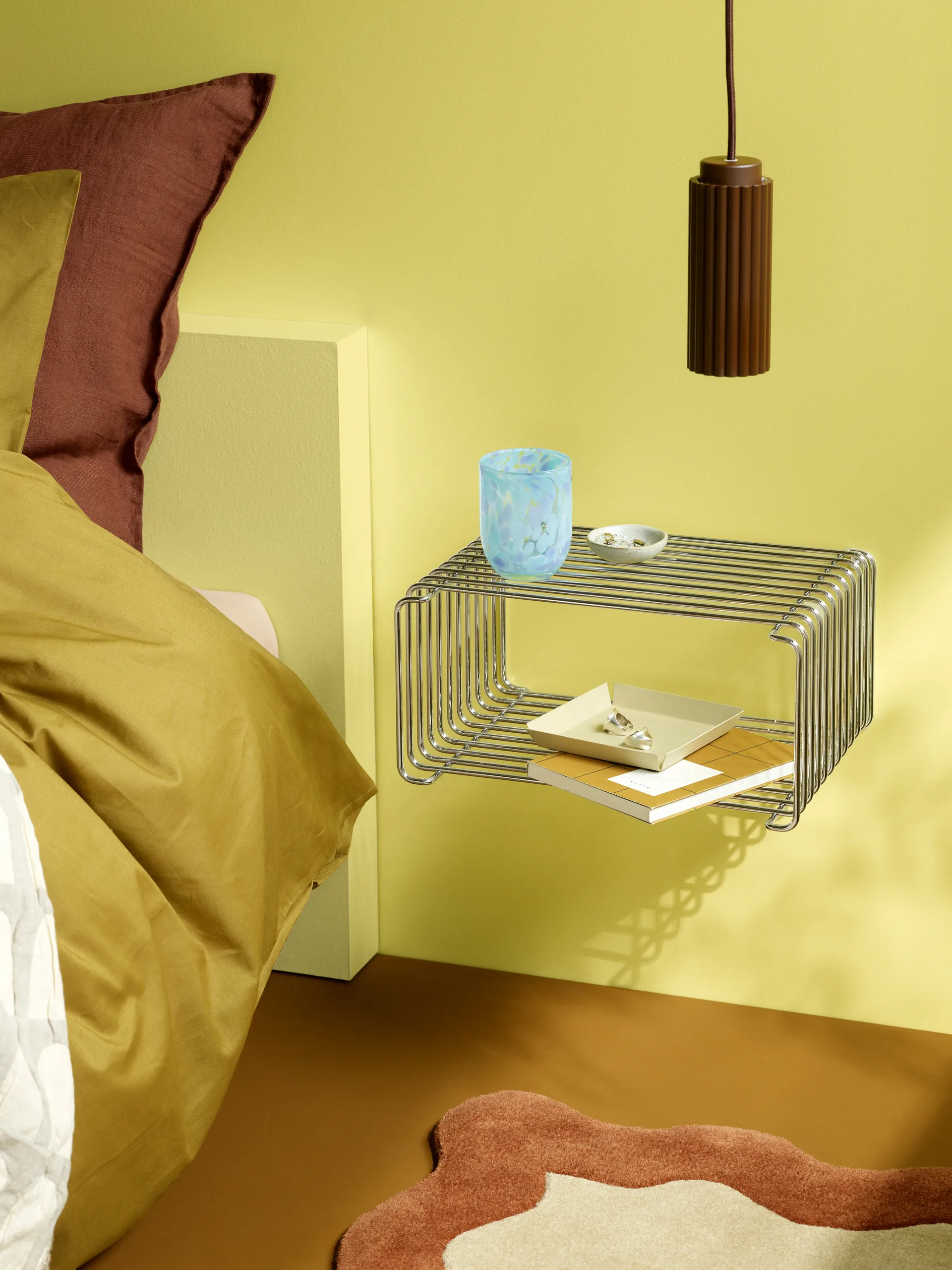 Étagère demi-hauteur Panton Wire 34,8x17,2x25,7 cm, Chrome Montana