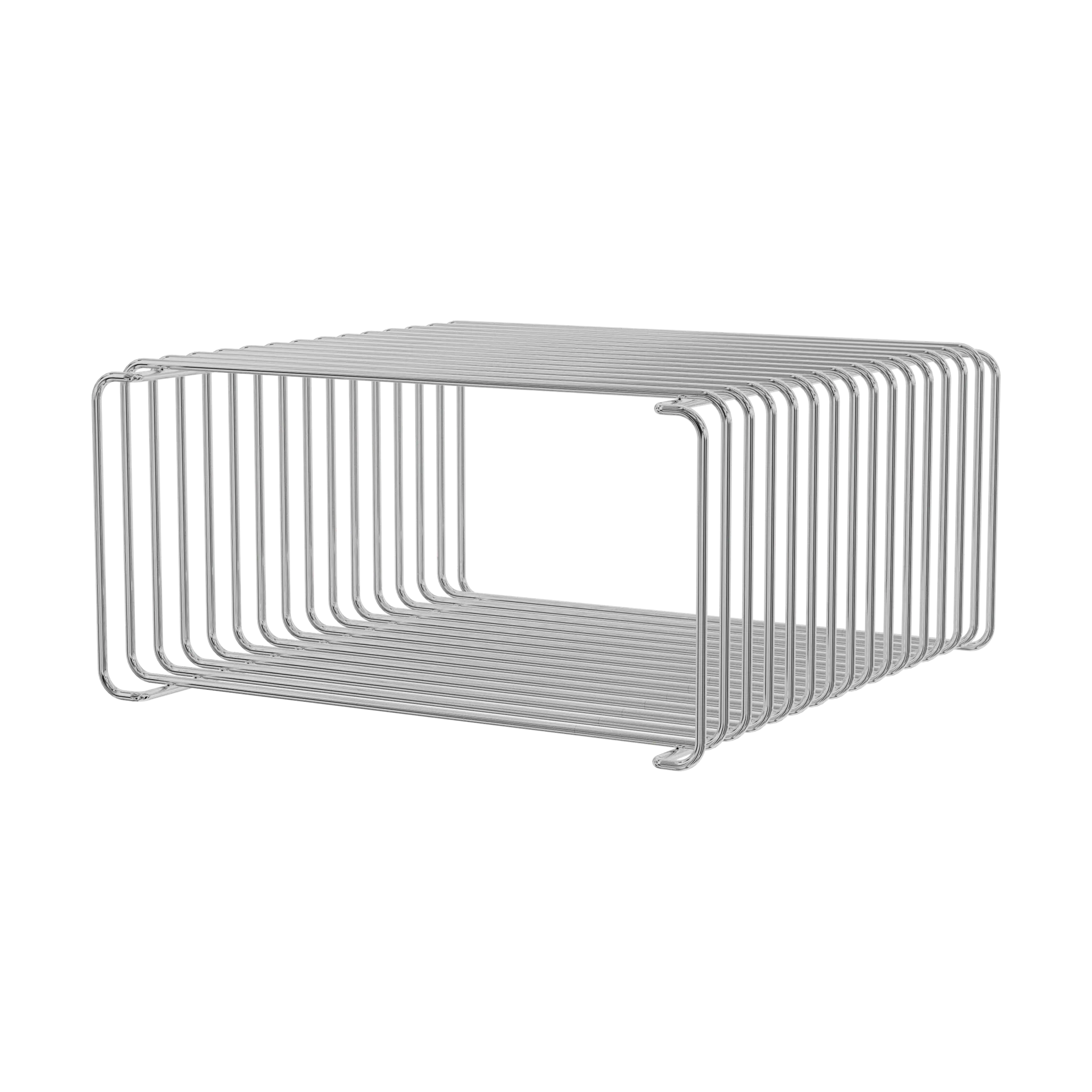 Étagère demi-hauteur Panton Wire 34,8x17,2x34,8 cm, Chrome Montana