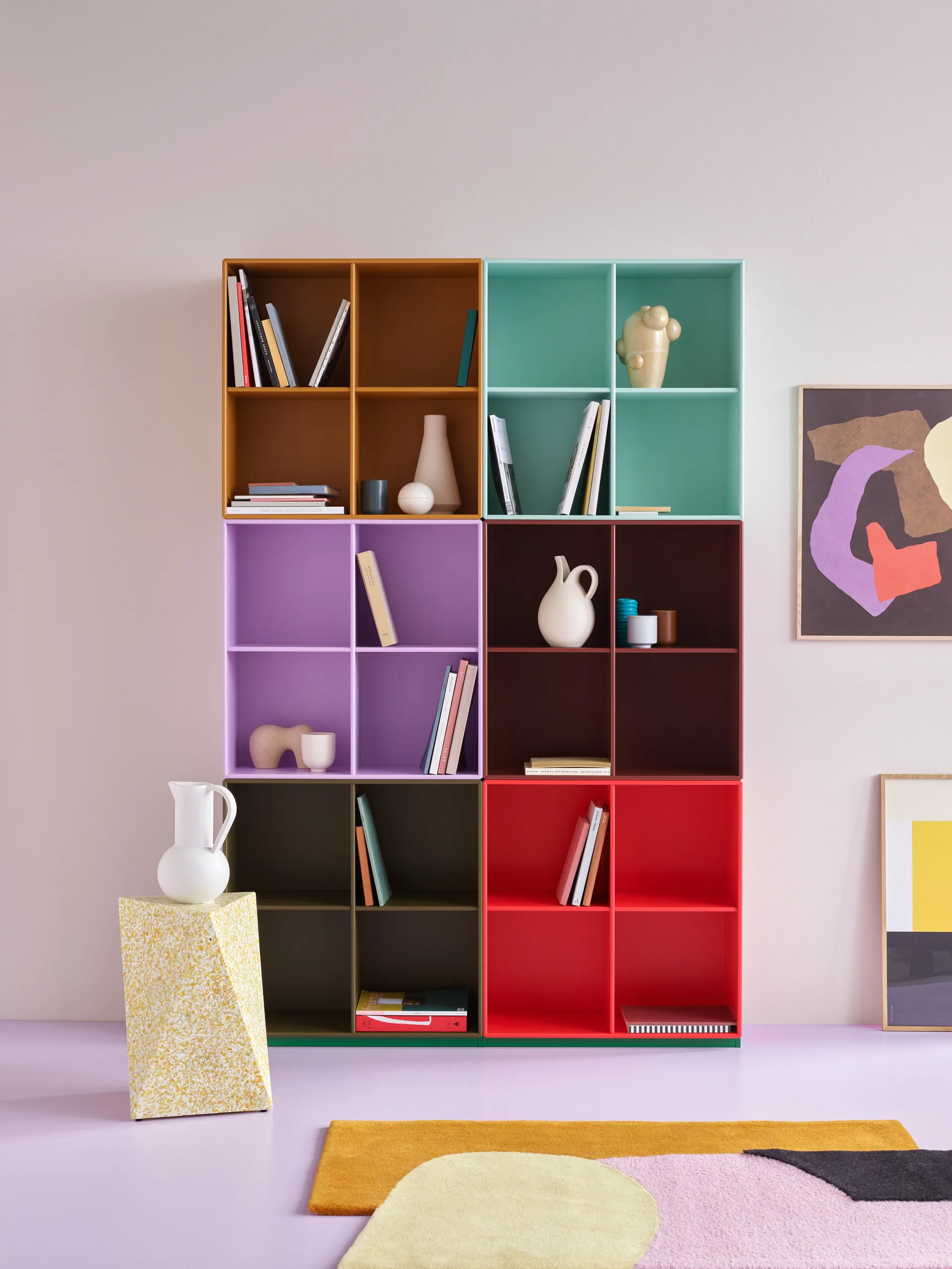 Étagère SHOW 69,6x69,6 cm avec rail de suspension, 142-Amber Montana