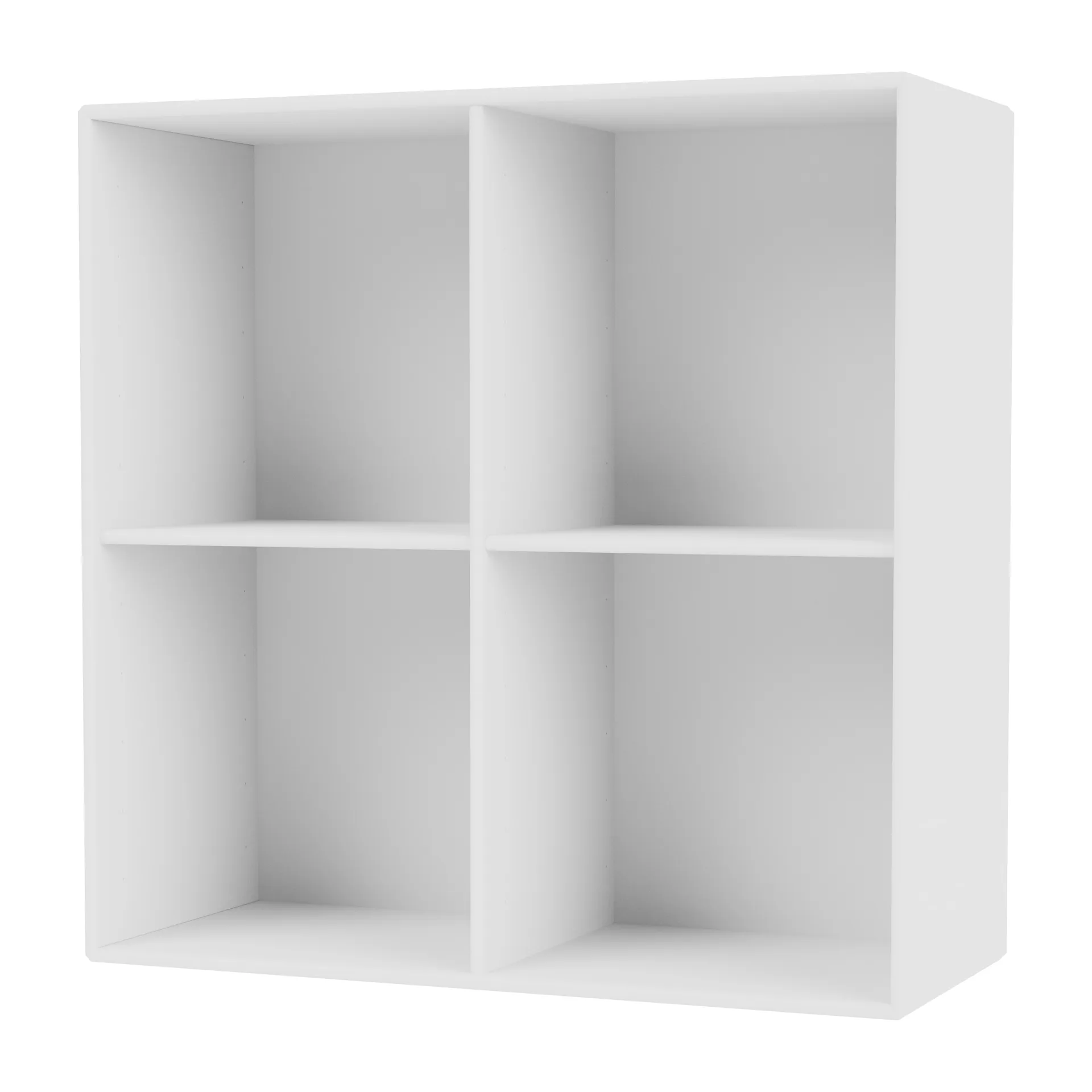 Étagère SHOW 69,6x69,6 cm avec rail de suspension, New white Montana