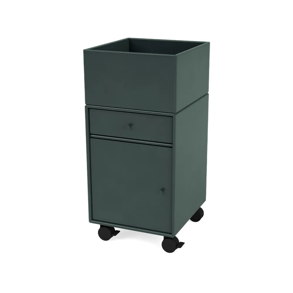 Meuble de rangement à roulettes Runner, black jade 163 Montana