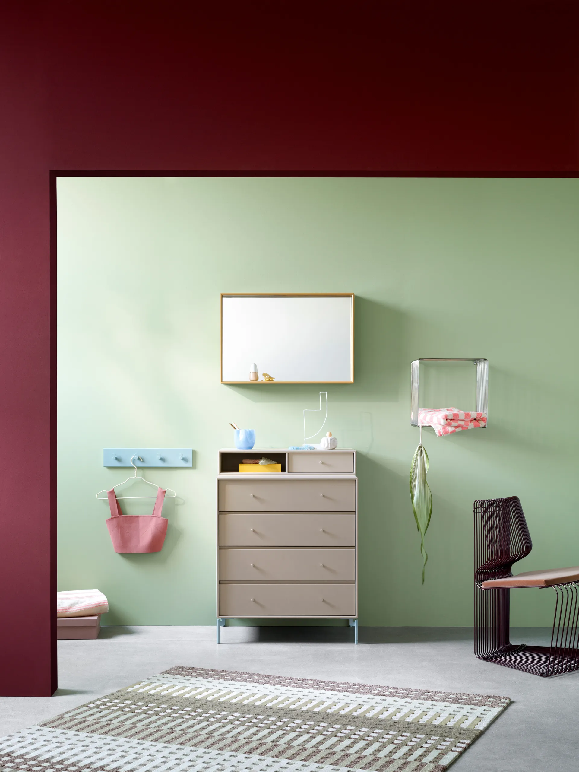 Miroir Shelfie Colour Frame 46,8x69,6 cm, Cumin Montana