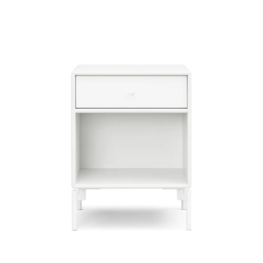 Table de chevet Dream, new white 101 tiroir-pieds snow Montana
