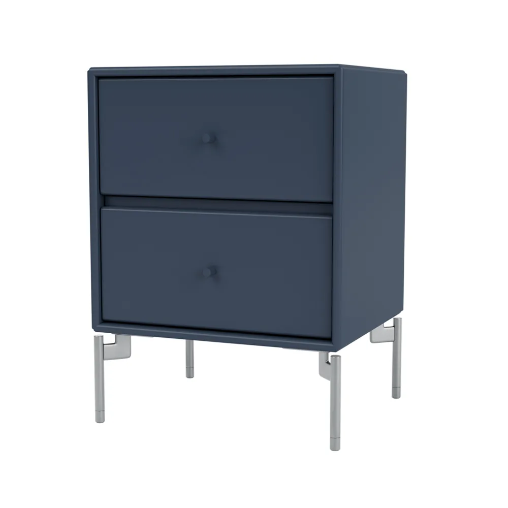 Table de chevet Drift, juniper 138, pieds chromés cm Montana